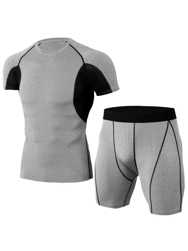 Sport-set Mit Colorblock-shorts Für Herren