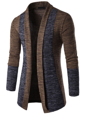 Color Block Cardigan Casual Herren Strick Men