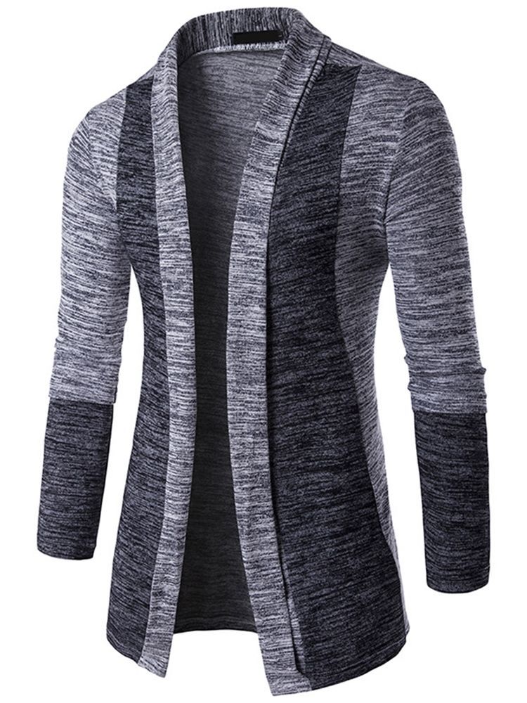 Color Block Cardigan Casual Herren Strick Men