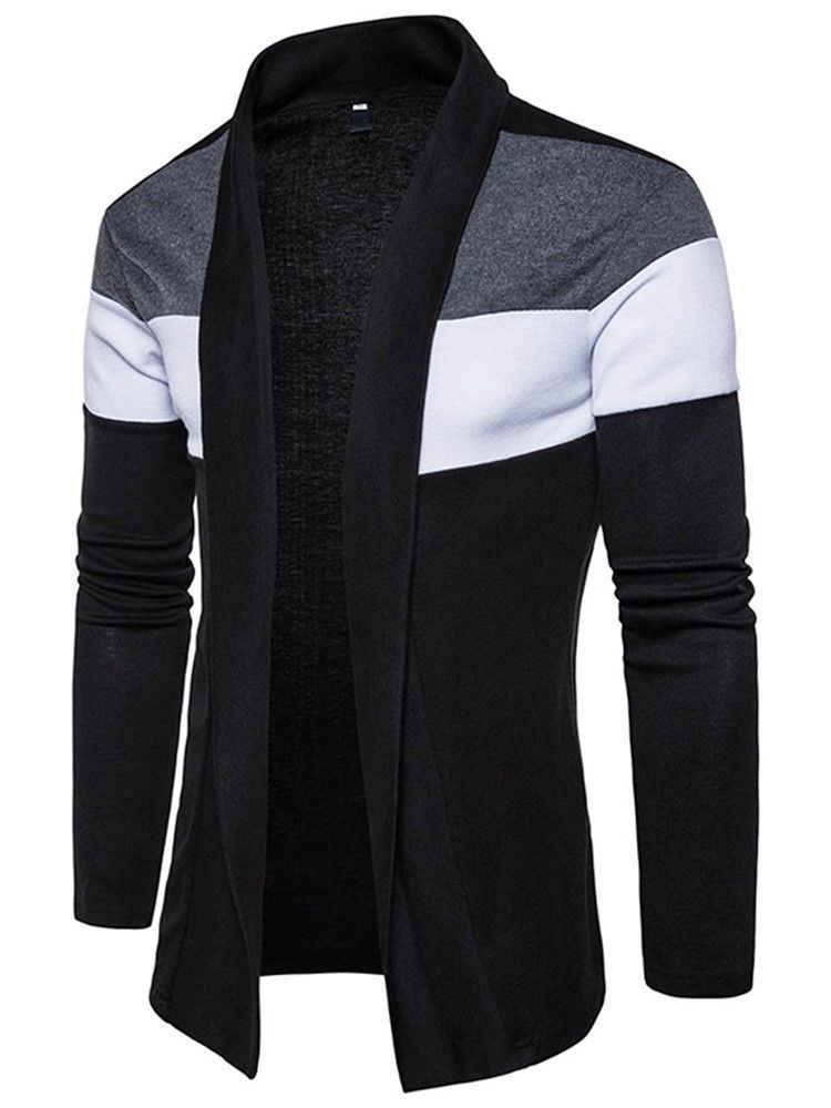 Color Block Cardigan Vogue Casual Herren Strickmode