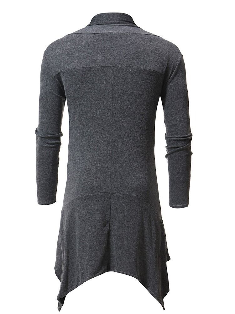 Einfache Asymmetrische Mittellange Herren Casual Cardigan Pullover