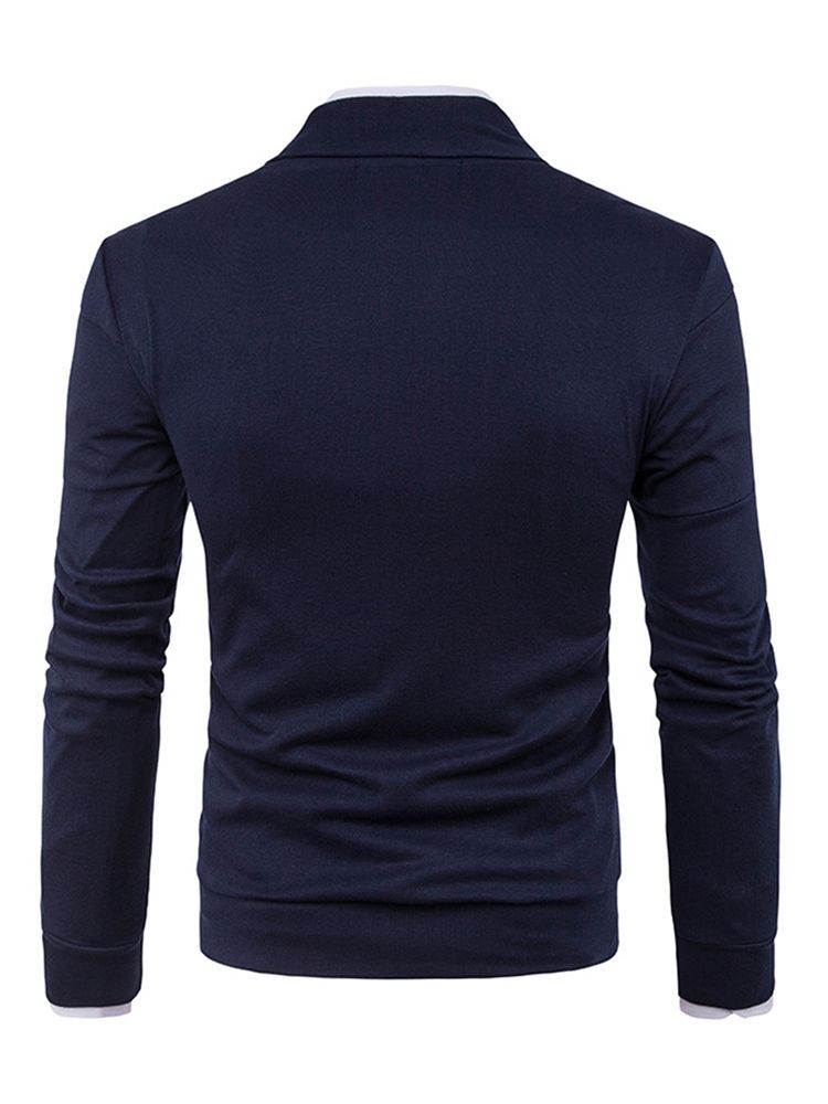 Einreihiger Warmer Lässiger Herrenpullover