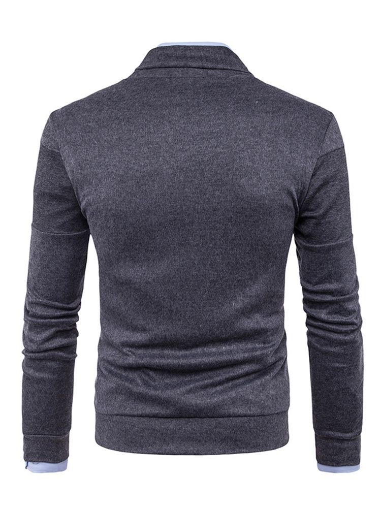 Einreihiger Warmer Lässiger Herrenpullover