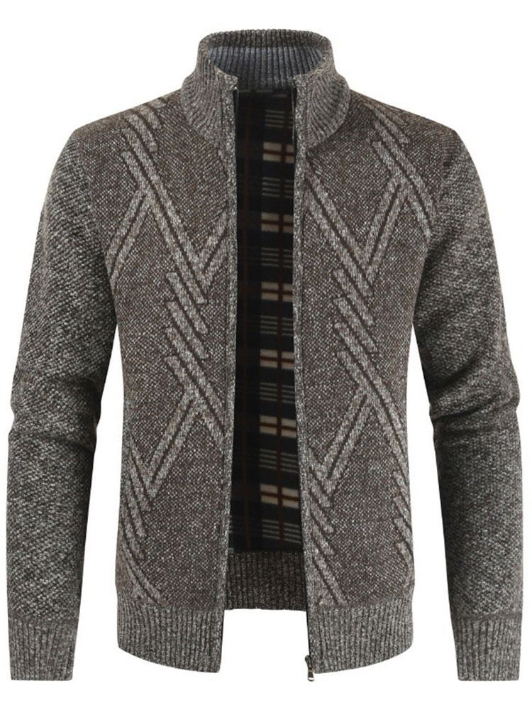 Herren Kleiderständer Kragen Patchwork Standard Slim Casual Pullover