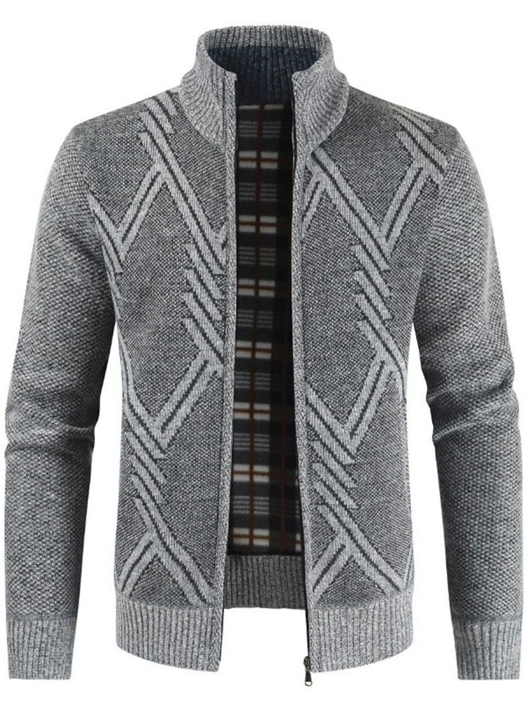 Herren Kleiderständer Kragen Patchwork Standard Slim Casual Pullover