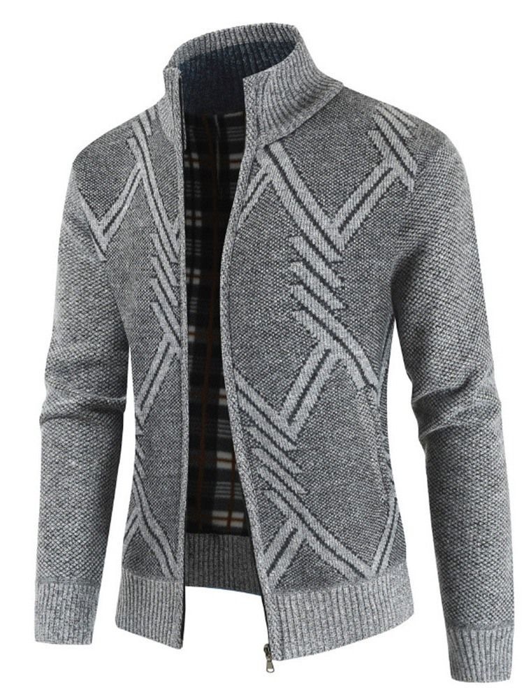 Herren Kleiderständer Kragen Patchwork Standard Slim Casual Pullover