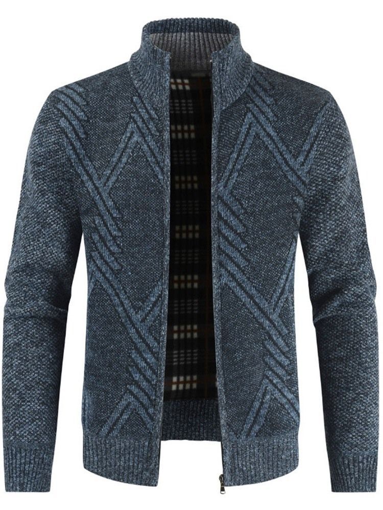 Herren Kleiderständer Kragen Patchwork Standard Slim Casual Pullover