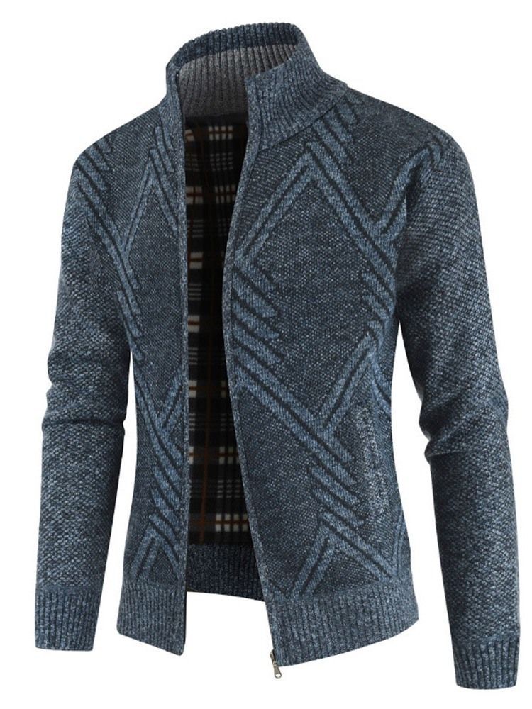 Herren Kleiderständer Kragen Patchwork Standard Slim Casual Pullover