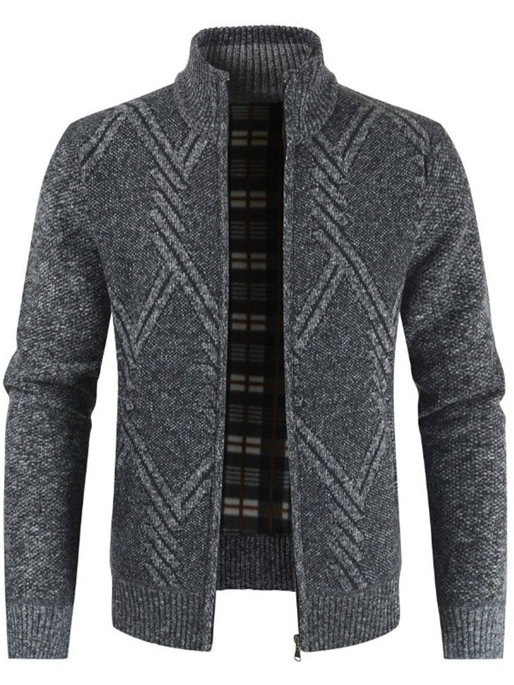 Herren Kleiderständer Kragen Patchwork Standard Slim Casual Pullover