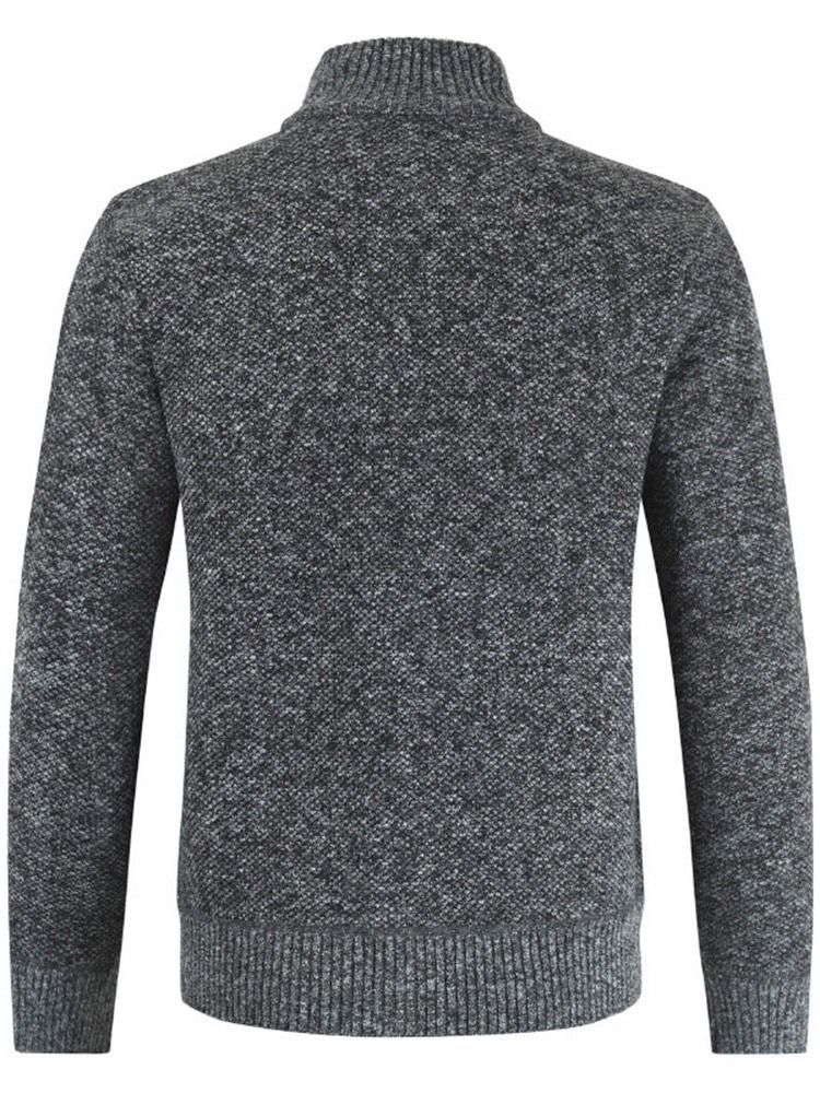 Herren Kleiderständer Kragen Patchwork Standard Slim Casual Pullover