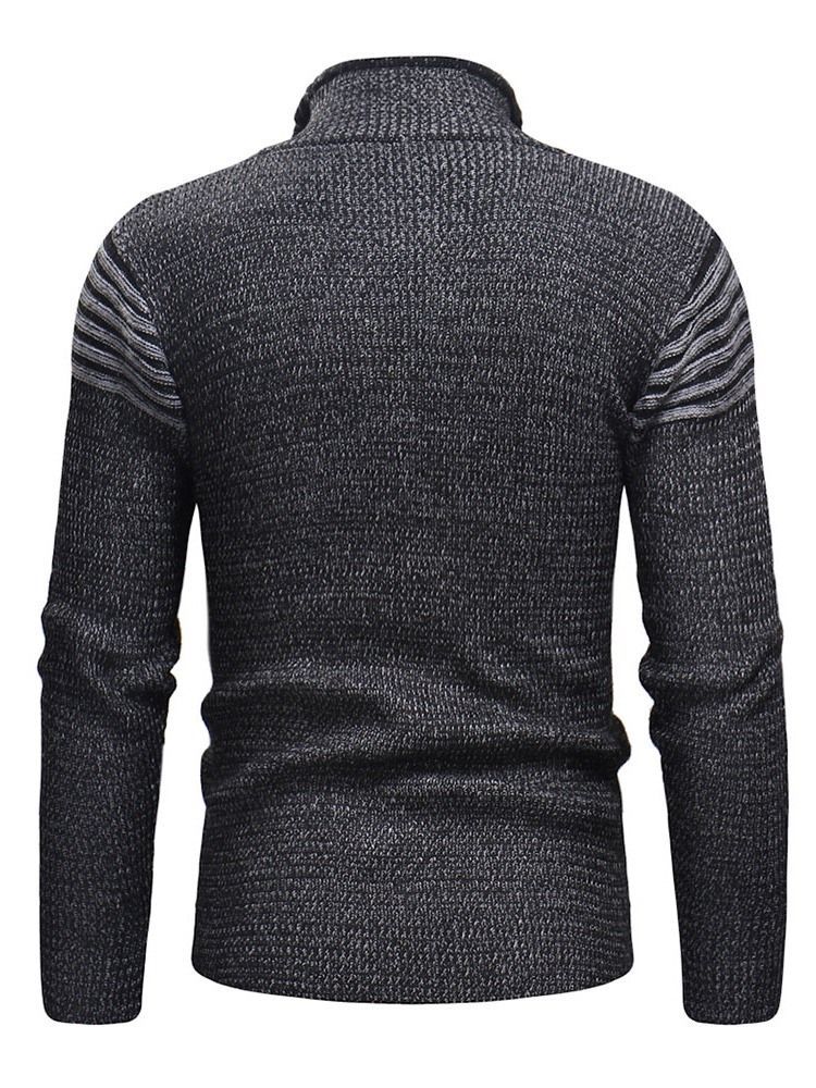 Herren Standard Color Block Loch Winter European Sweater