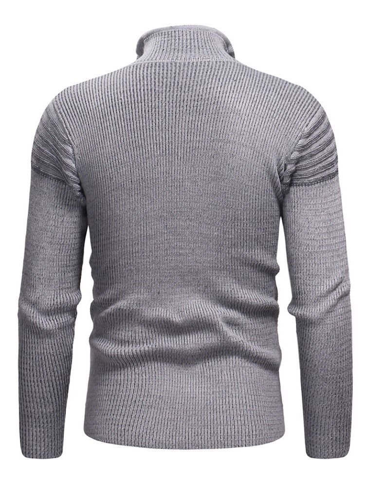 Herren Standard Color Block Loch Winter European Sweater