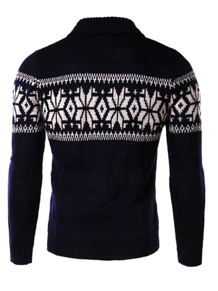 Herren Standard Geometrischer Casual Winter Pullover