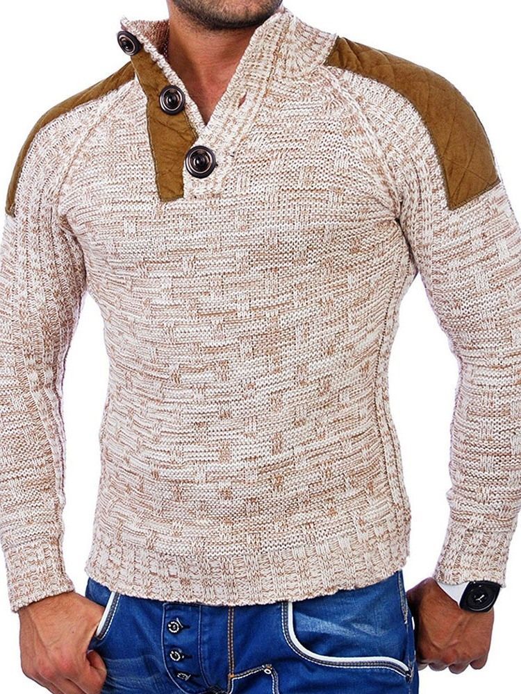 Kragenknopf Standard Fashion Herren Pullover