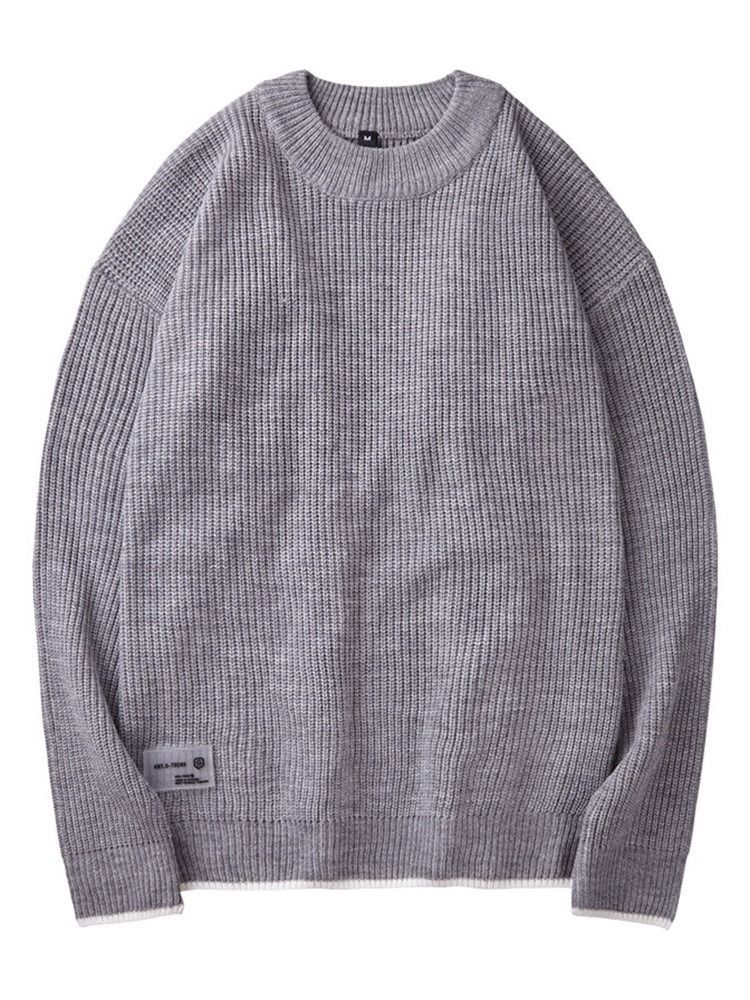 Männer Farbblock Standard Pullover Loose