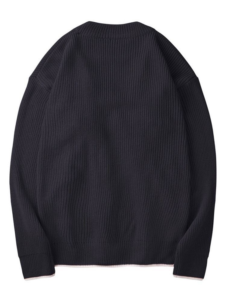 Männer Farbblock Standard Pullover Loose