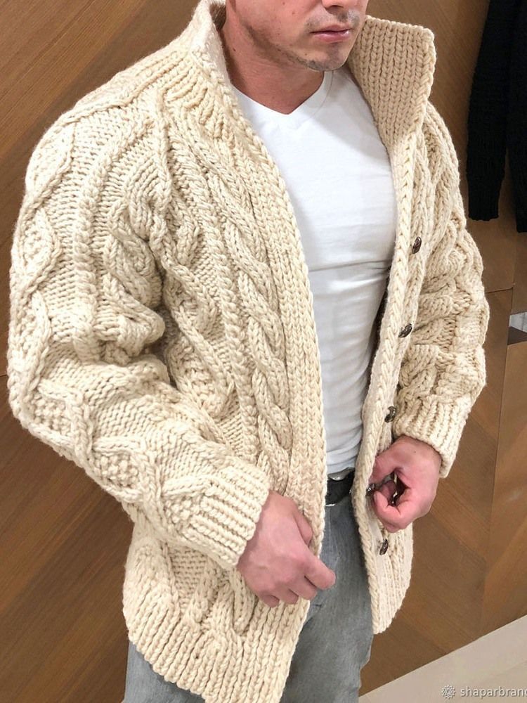 Normaler Einreihiger Schmaler Pullover Mit Rollkragen Für Herren