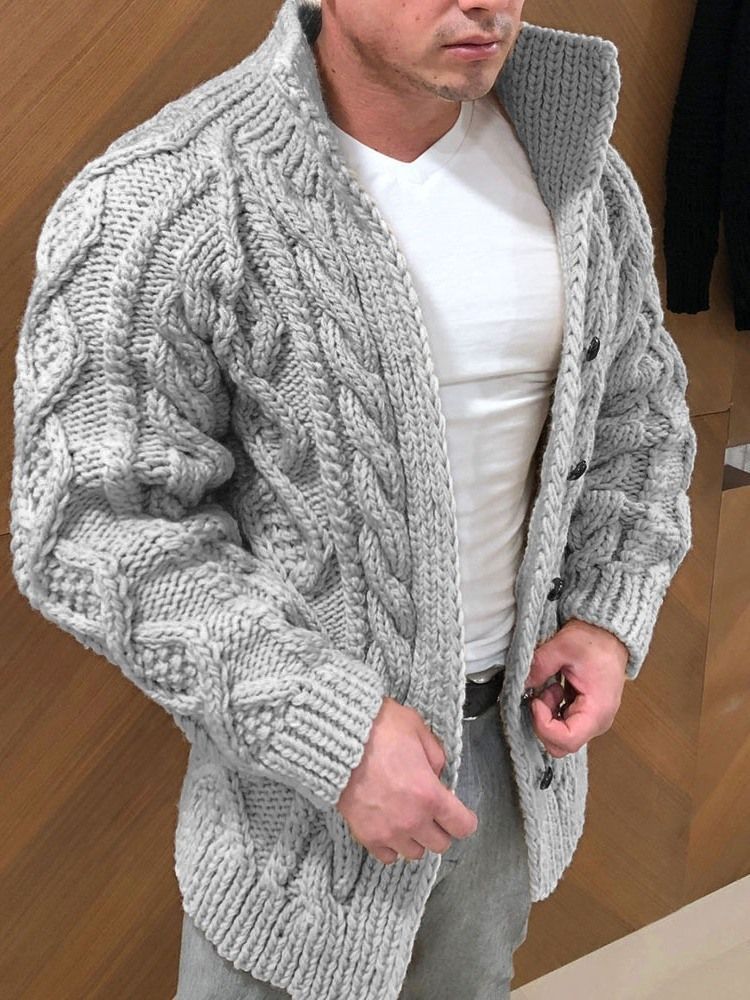 Normaler Einreihiger Schmaler Pullover Mit Rollkragen Für Herren