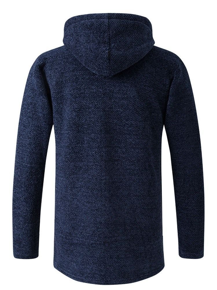 Normaler Winterpullover Mit Kapuze Und Reißverschluss Für Herren