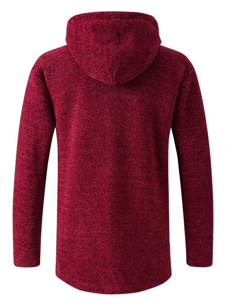 Normaler Winterpullover Mit Kapuze Und Reißverschluss Für Herren