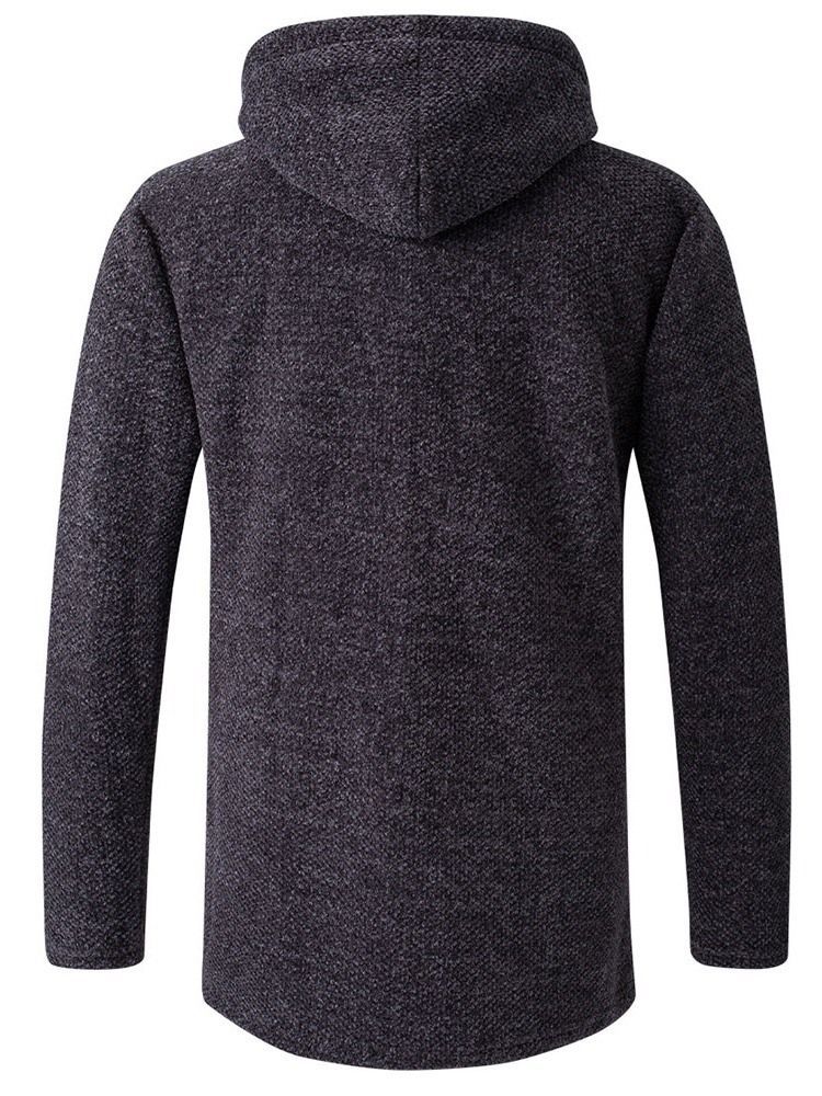 Normaler Winterpullover Mit Kapuze Und Reißverschluss Für Herren