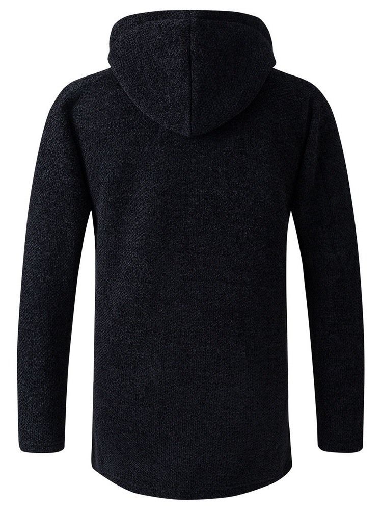 Normaler Winterpullover Mit Kapuze Und Reißverschluss Für Herren