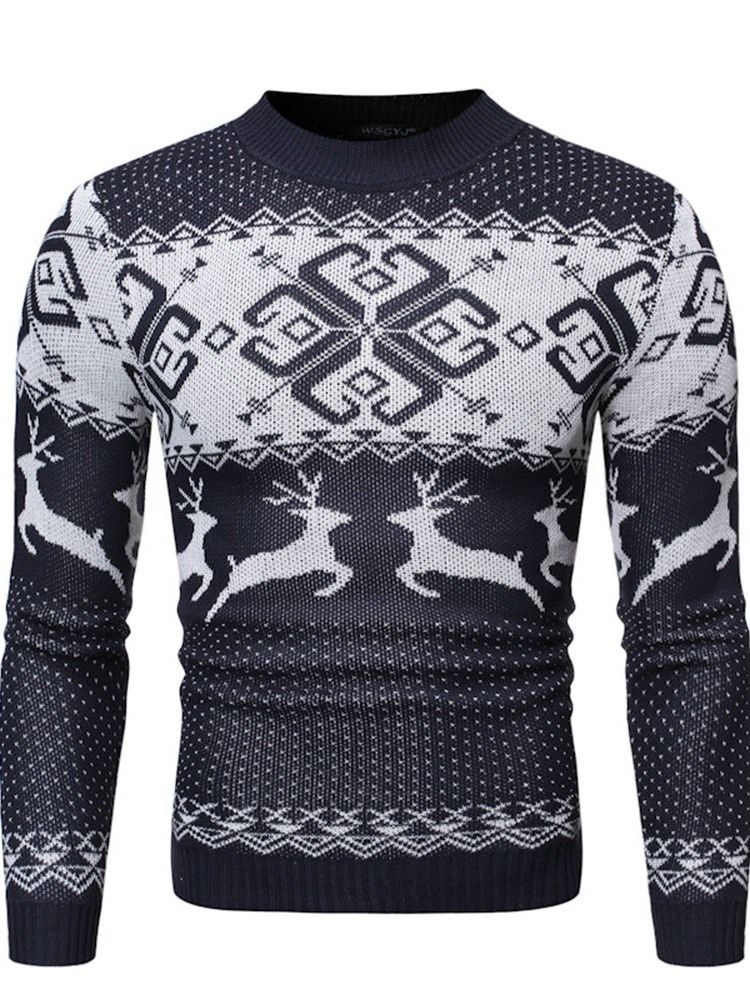 Standard Animal Casual Winter Herren Pullover