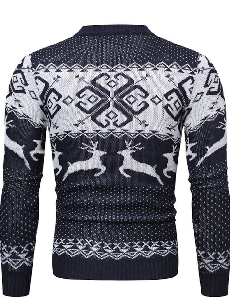 Standard Animal Casual Winter Herren Pullover