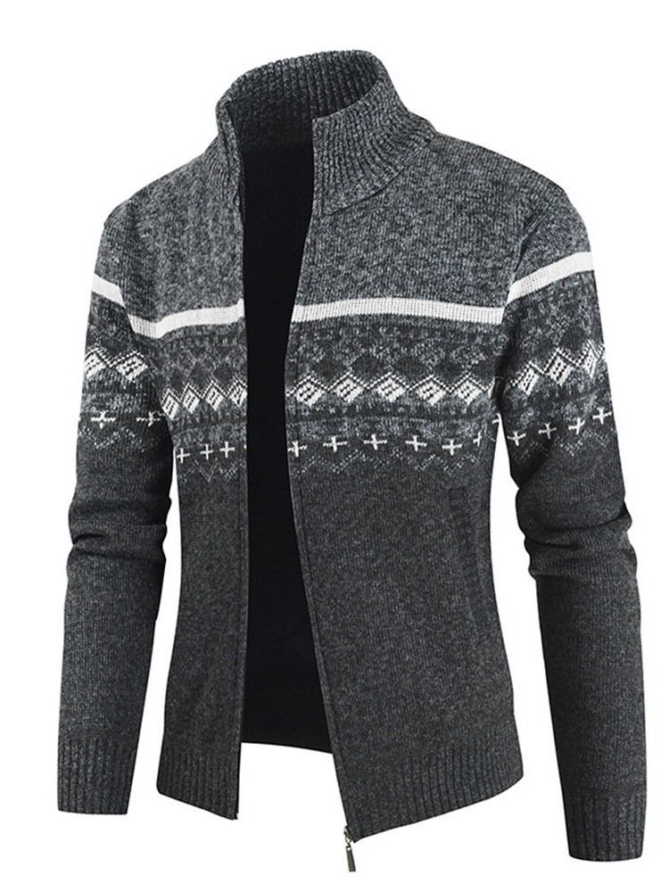 Standard-farbblock-winter-männer-slim-pullover