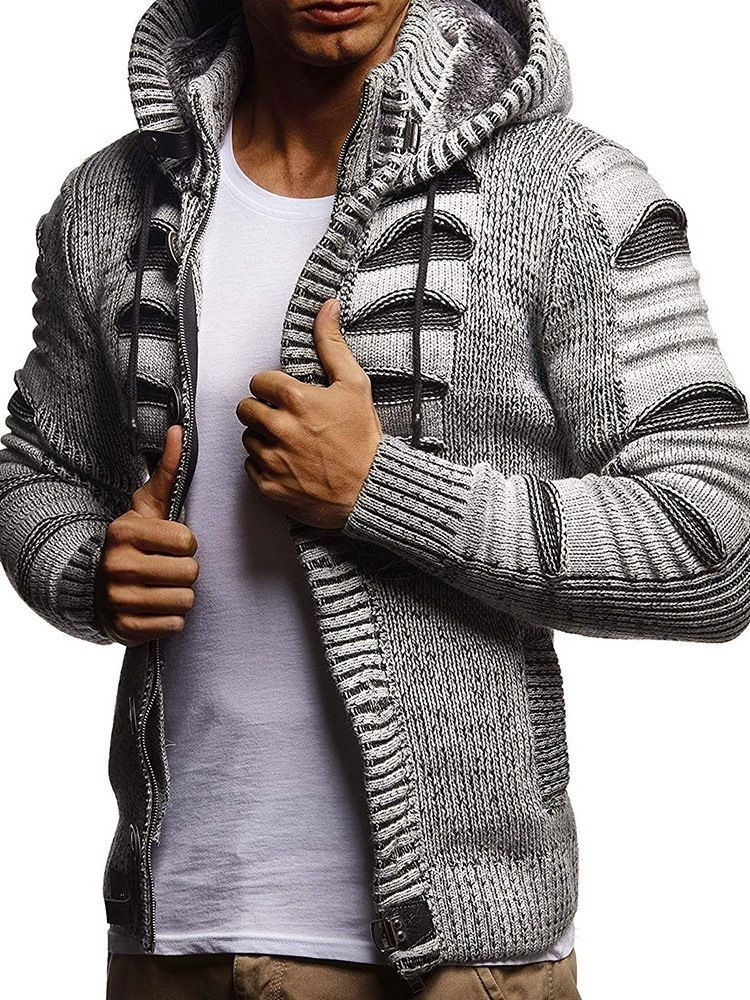 Standard Slim Herren Pullover Mit Reißverschluss