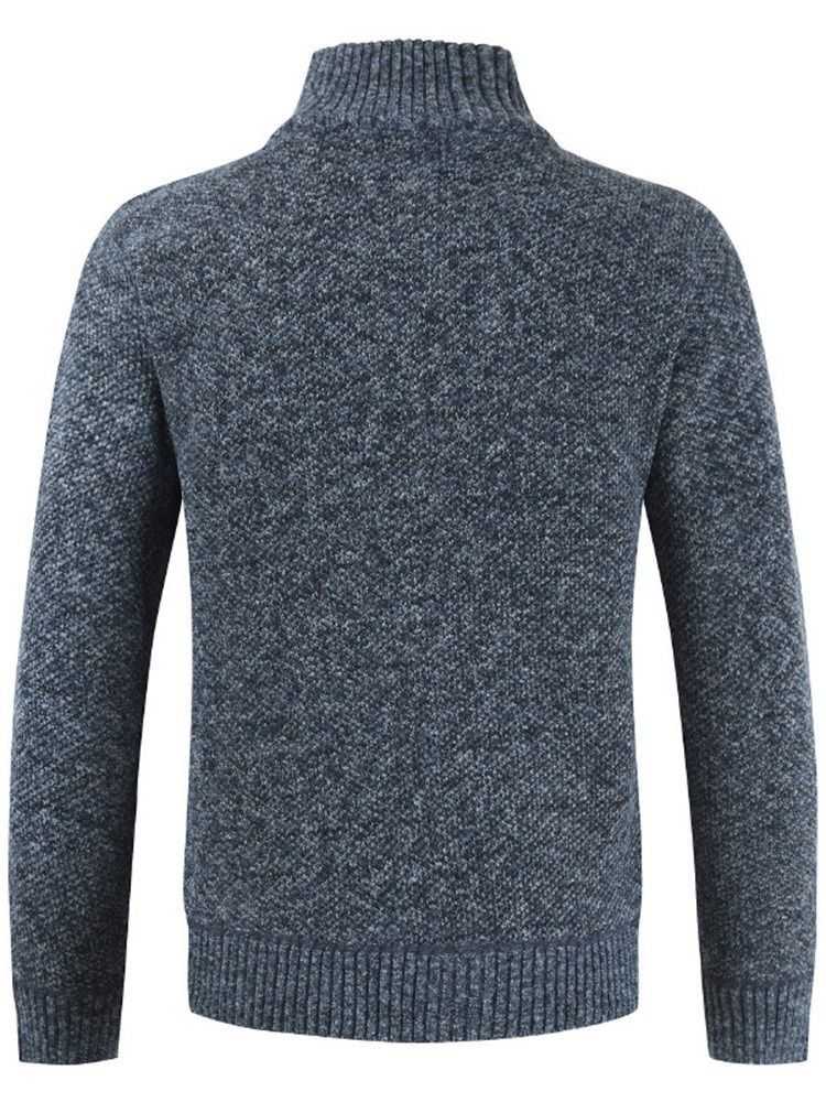 Standard Stehkragen Herbst Casual Herren Pullover