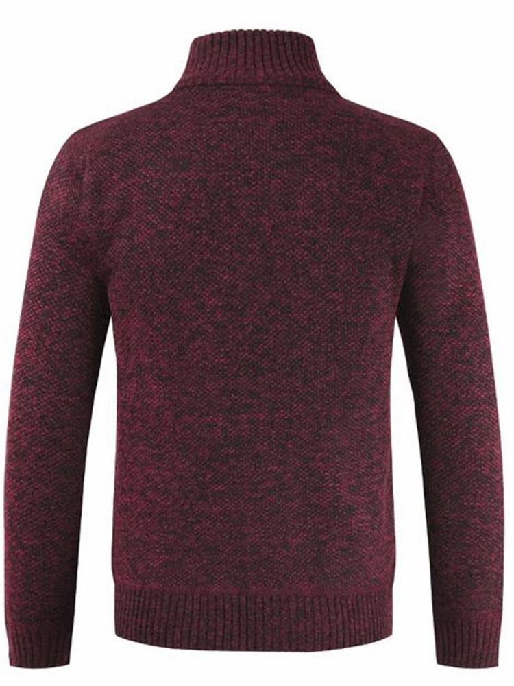 Standard Stehkragen Herbst Casual Herren Pullover