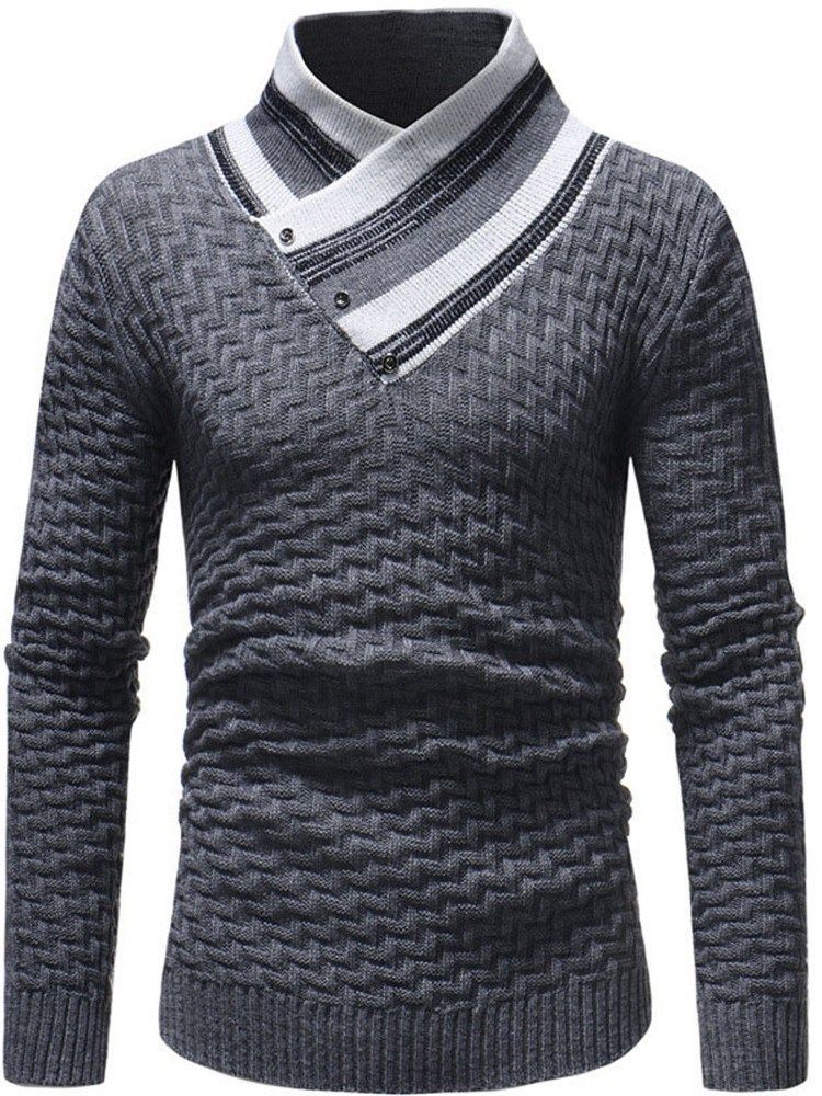 Standardstreifen-patchwork-herbst-europäischer Herrenpullover Men