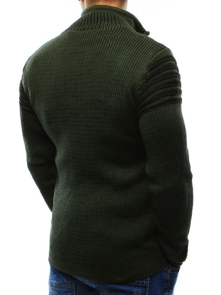 Zipper Style Casual Straight Herren Pullover