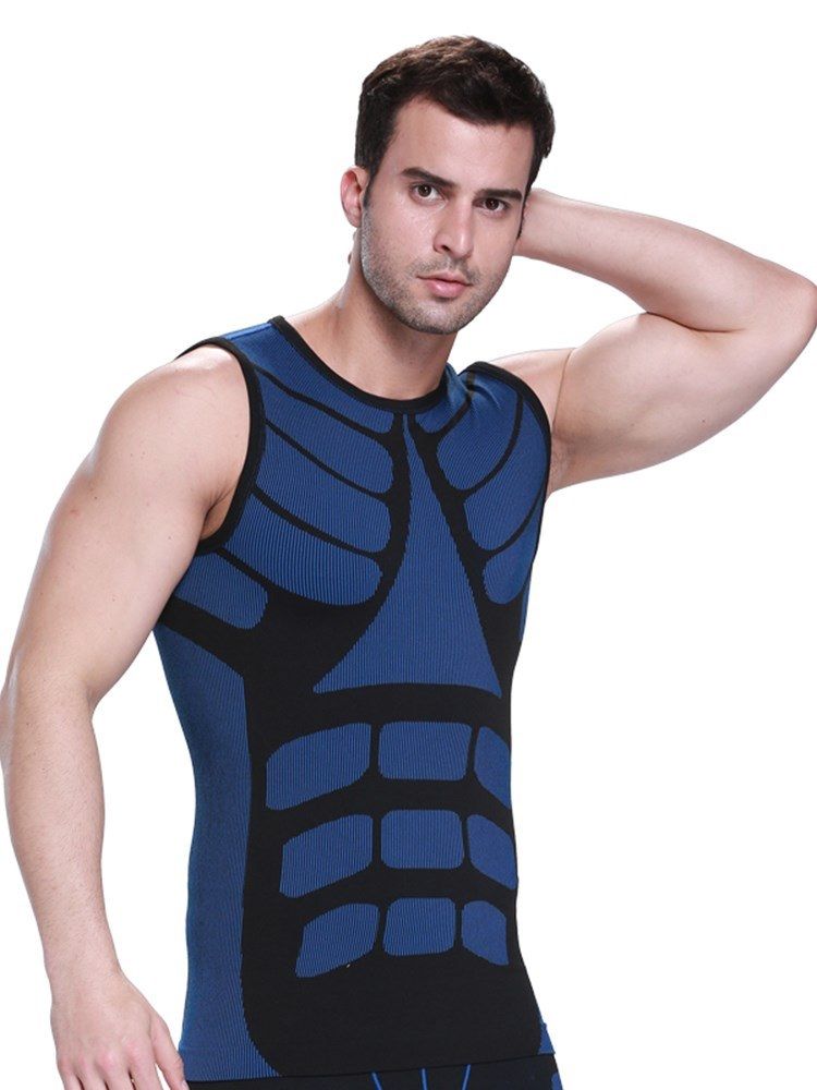 Color Block Anti-schweiß Quick Dry Sports Vest Top Für Herren