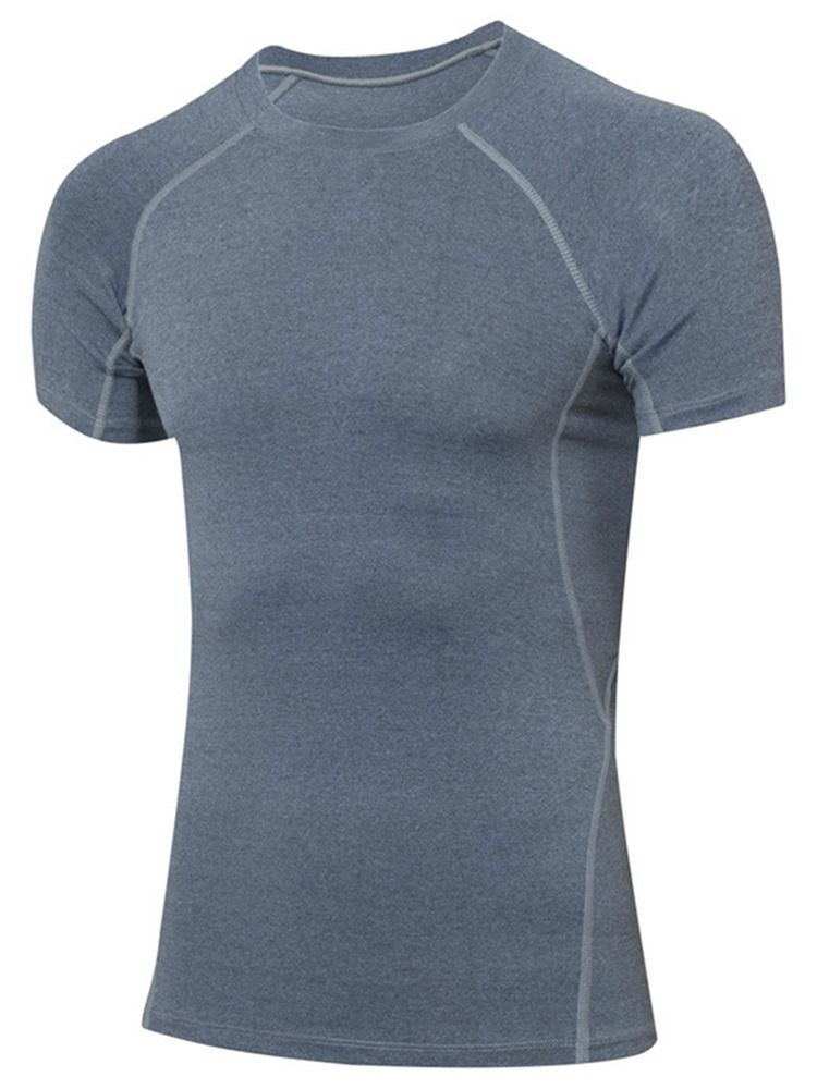 Herren Anti-schweiß Polyester Kurzarm Sporttops