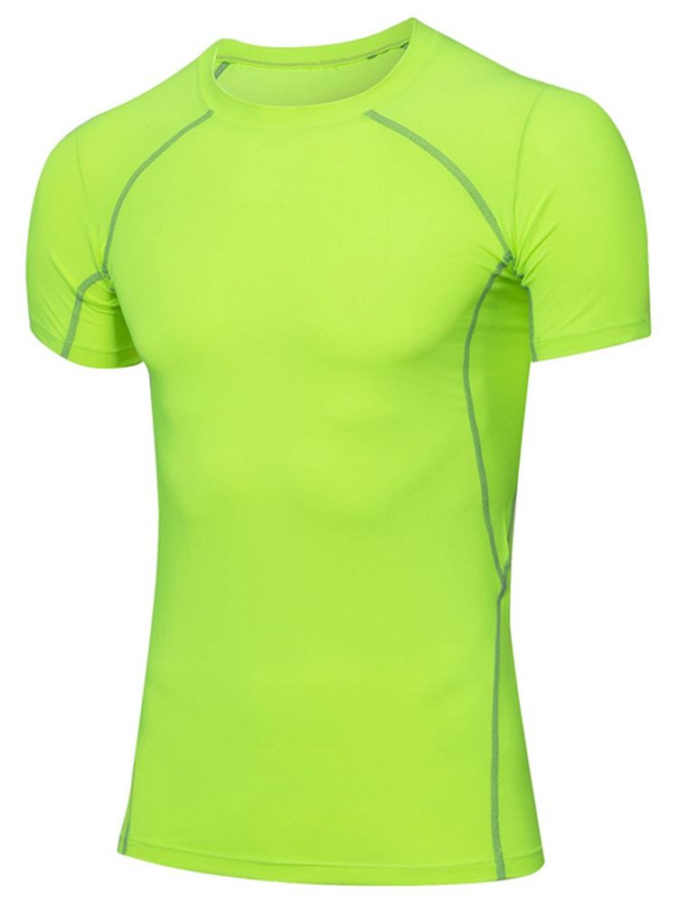 Herren Anti-schweiß Polyester Kurzarm Sporttops