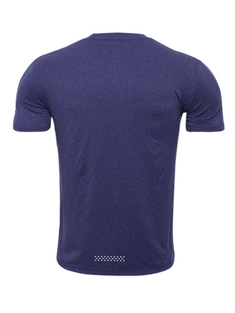 Herren Solid Quick Dry Kurzarm Gym Sport T-shirt