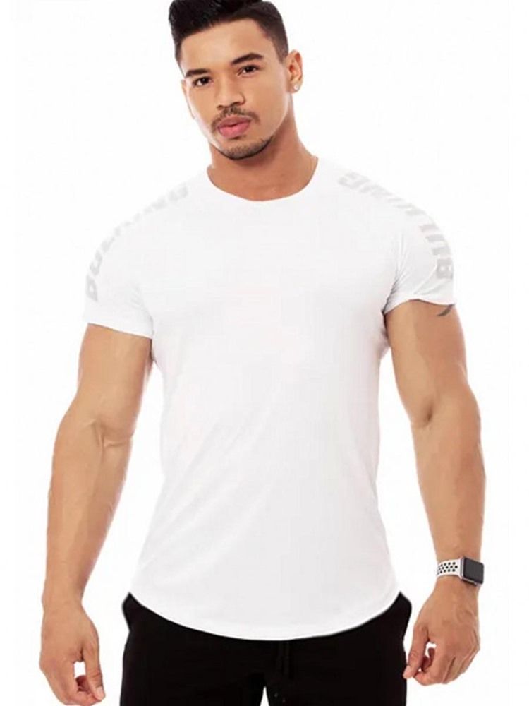 Männer Atmungsaktives Schnell Trocknendes Pullover Gym Sport T-shirt