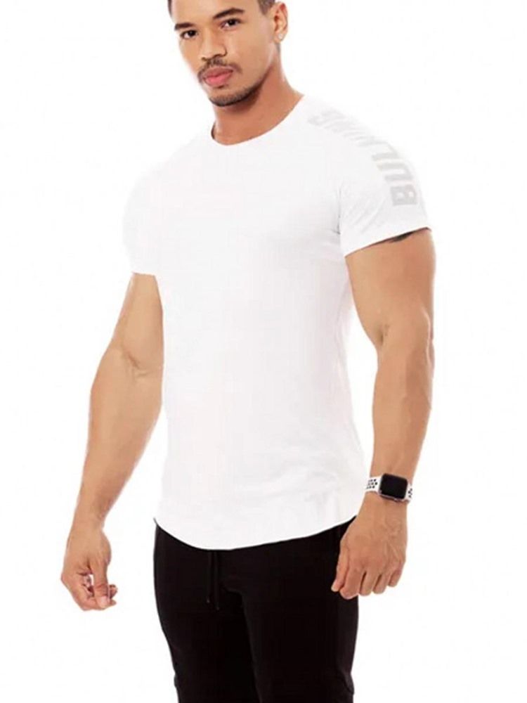 Männer Atmungsaktives Schnell Trocknendes Pullover Gym Sport T-shirt