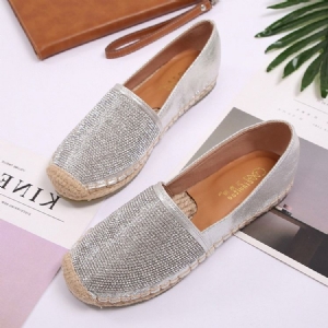 Slipper Mit Strass-blockabsatz Und Runder Zehenpartie Für Damen