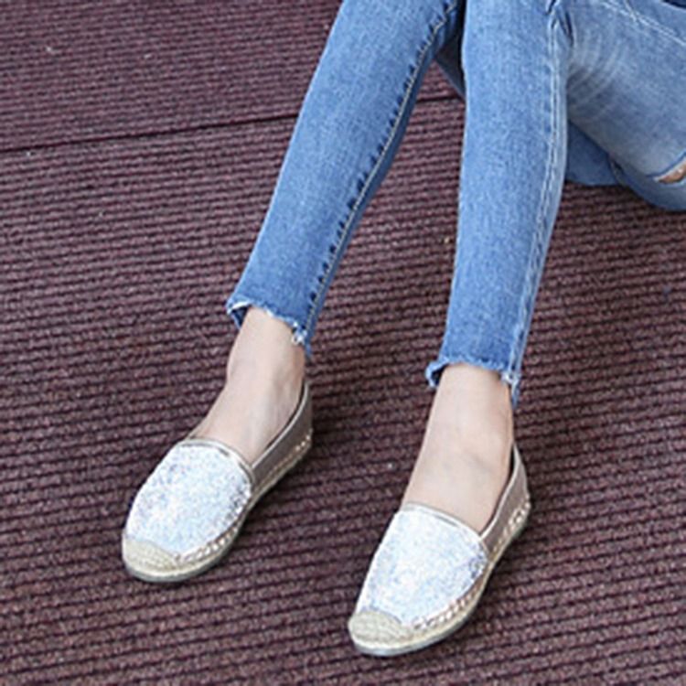 Slipper Mit Strass-blockabsatz Und Runder Zehenpartie Für Damen