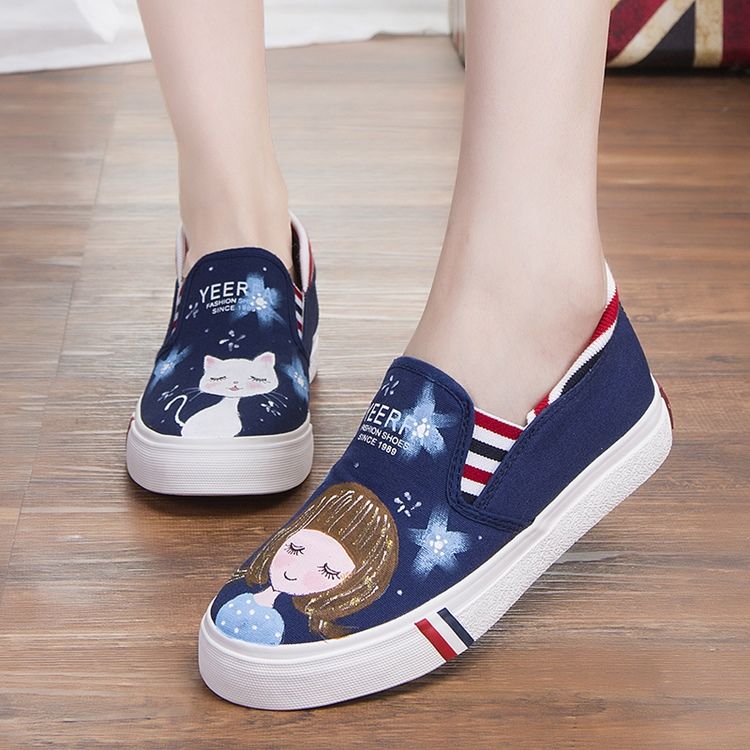 Süße Cartoon-slipper Aus Canvas Für Damen