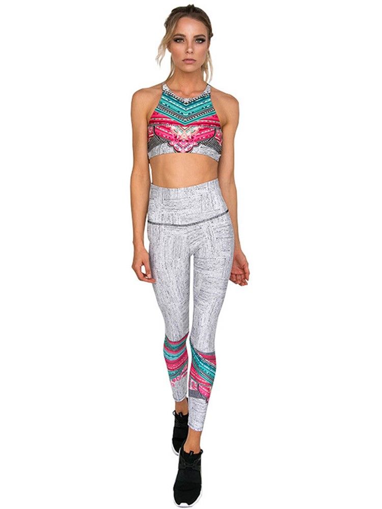 Ärmellose Sport-sets Mit Farbblock-design Und Patchwork Für Damen