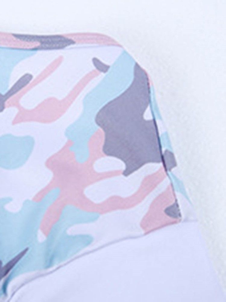 Anti-schweiß-camouflage-patchwork-sportsets In Voller Länge Für Damen