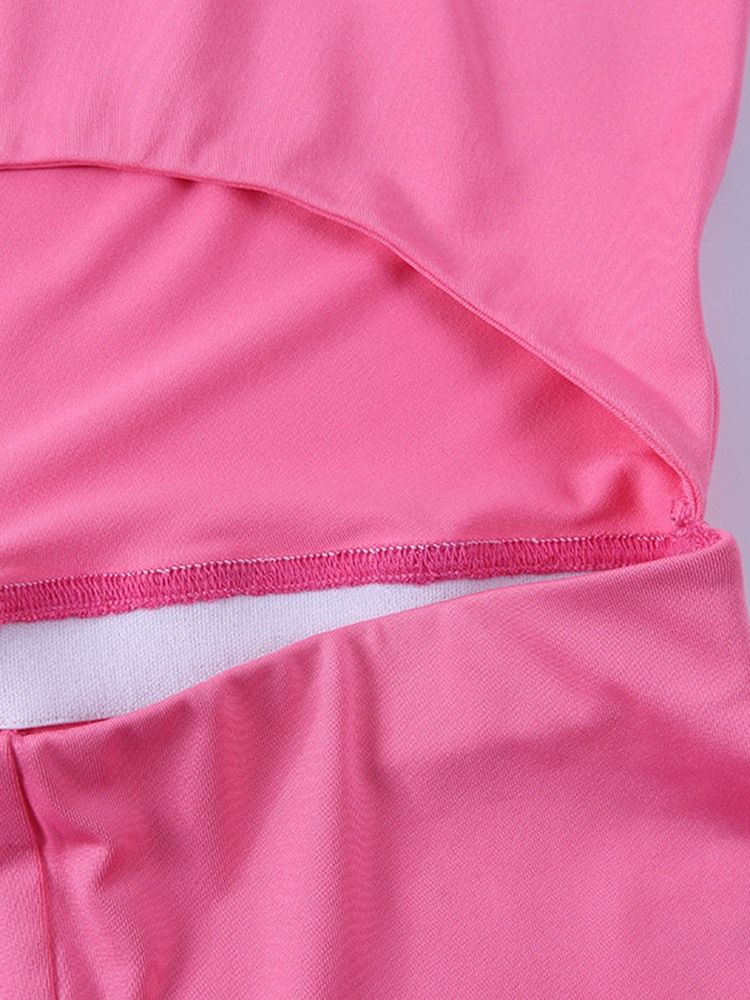 Einfarbiger Lässiger Sport-overall Mit Taschenschnalle Für Damen