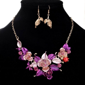 Ultra Violet Flower Schmuckset Für Damen