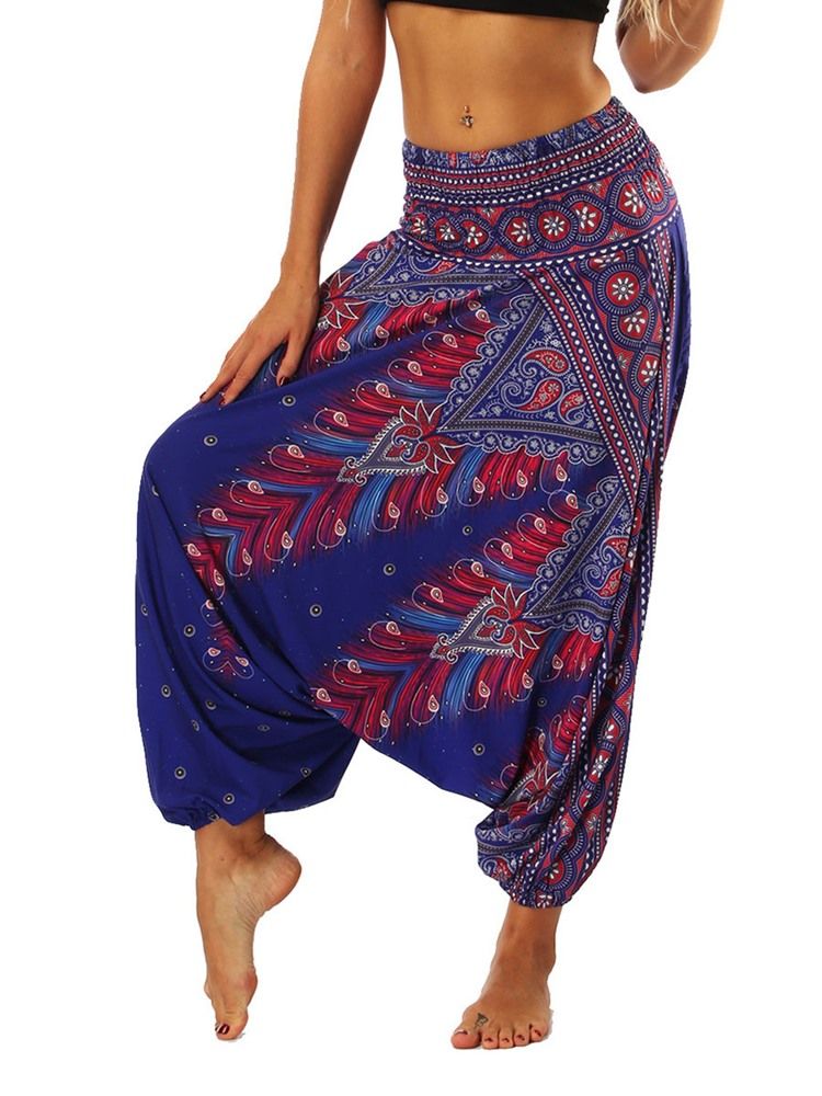 Bohemian Geometry Print Looseyoga Haremshose Für Damen