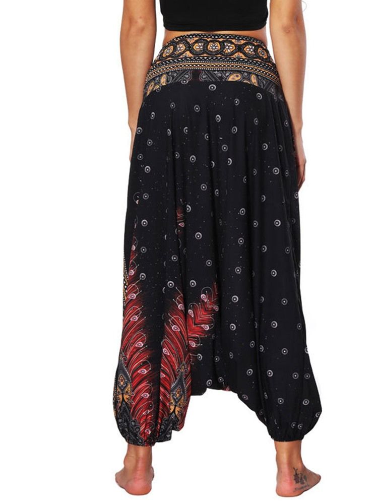 Bohemian Geometry Print Yoga Harem Jogginghose Für Damen