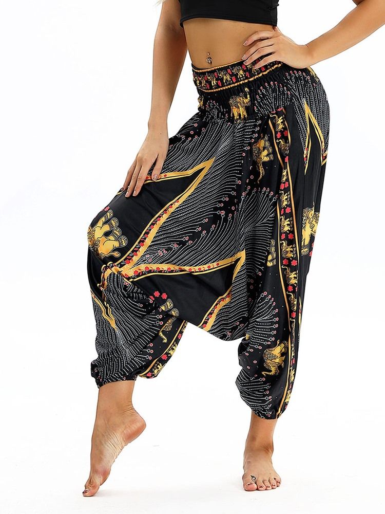 Bohemian Print Harem Yogahose Für Damen